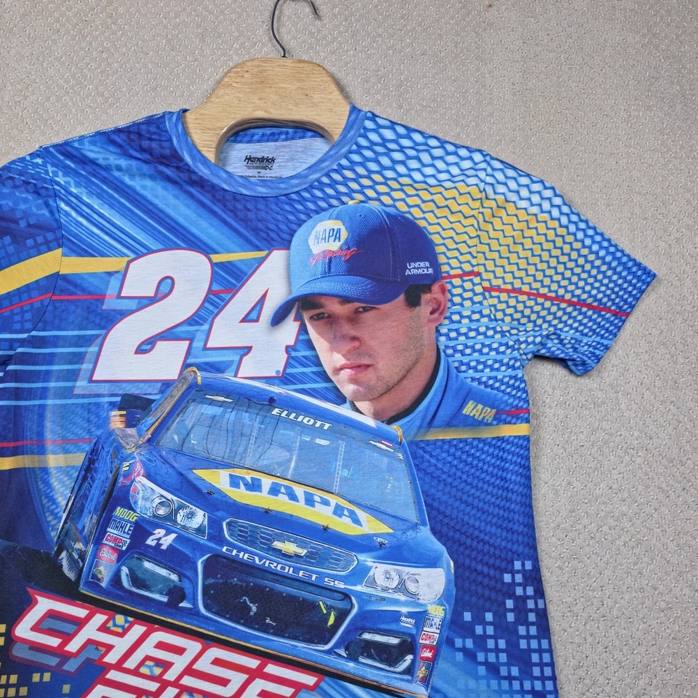 Chase Elliott #24 NASCAR T-Shirt Hendrick Motorsports NAPA All Over Print Men M
